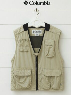 COLUMBIA Beige Utility Fishing Vest Size XL